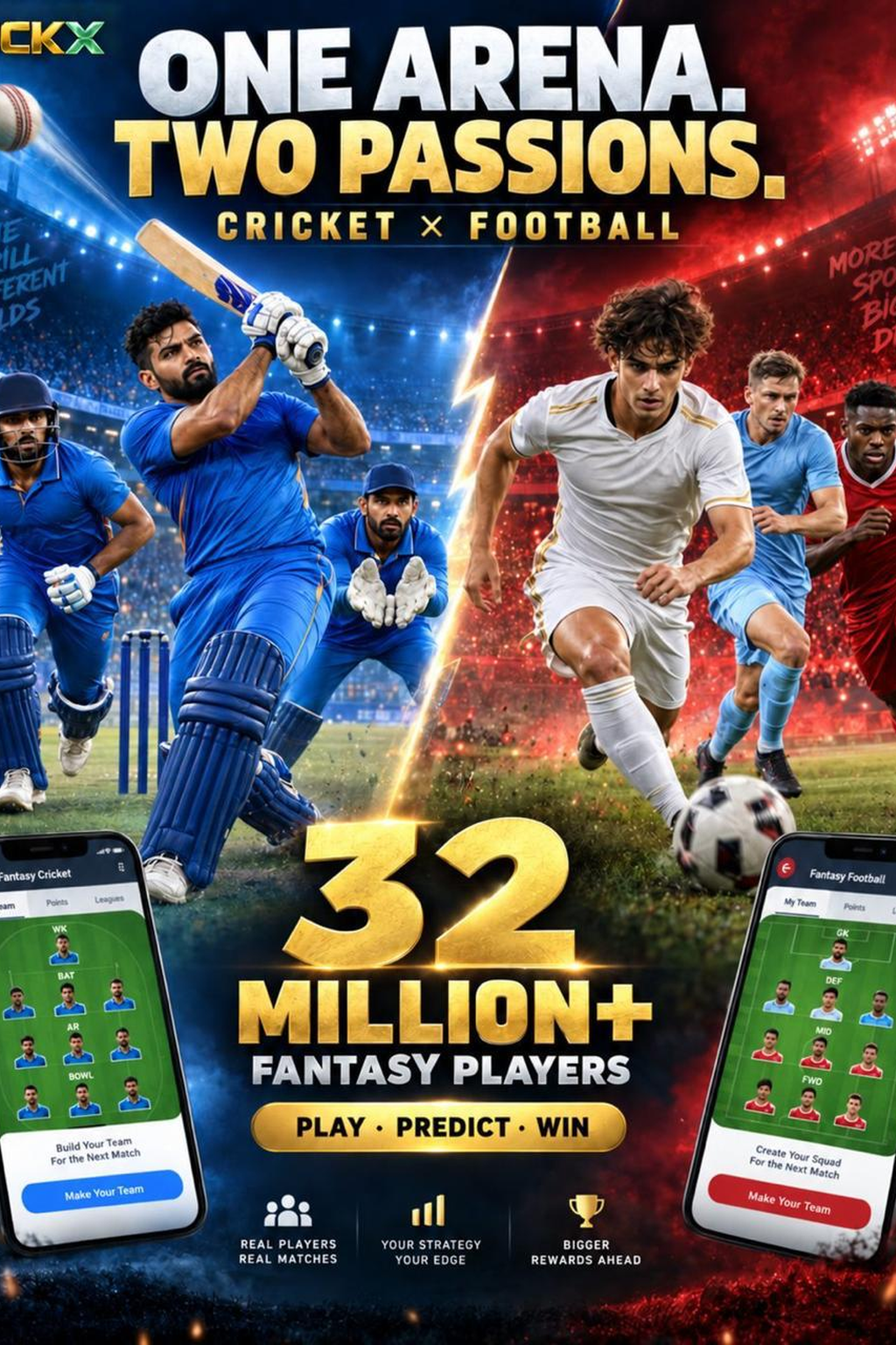 Official LuckX APK contest lobby on Android